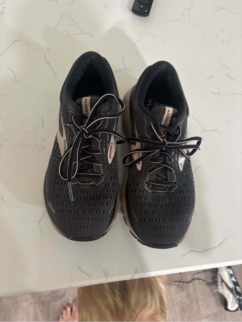 Brooks Women’s Black Running Shoes with Tan Accents